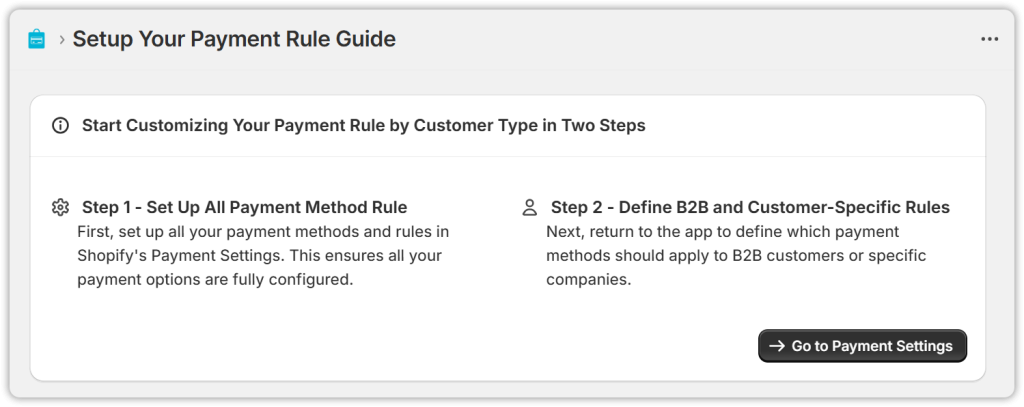 Shopy Payment Rules Guide